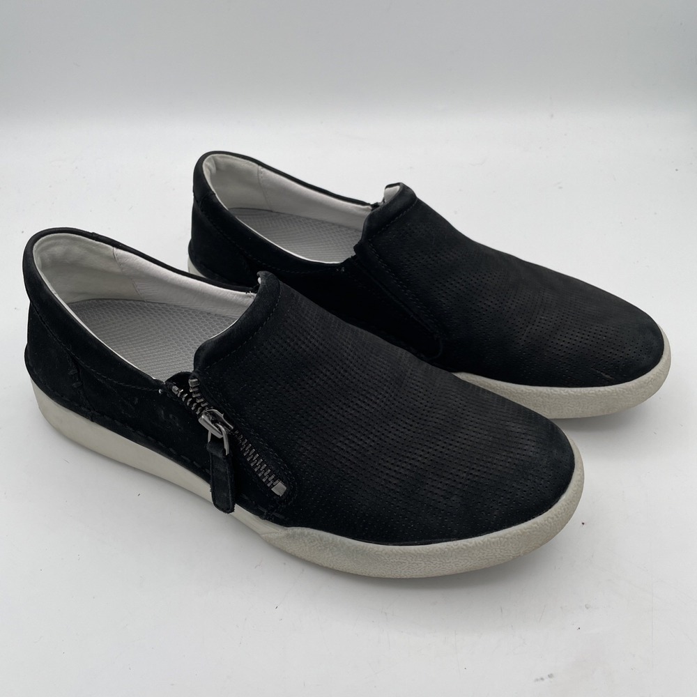 Josef Seibel Caren Shoes Womens EU 38 US 7  Black Leather‎ Zip Up  Sneakers